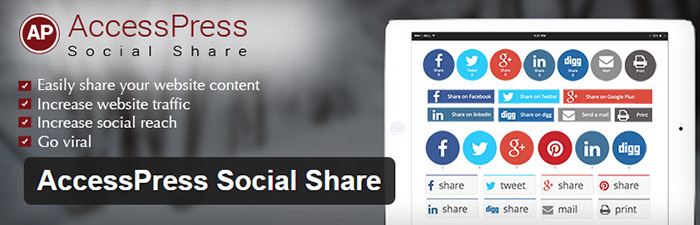 AccessPress Social share plugin