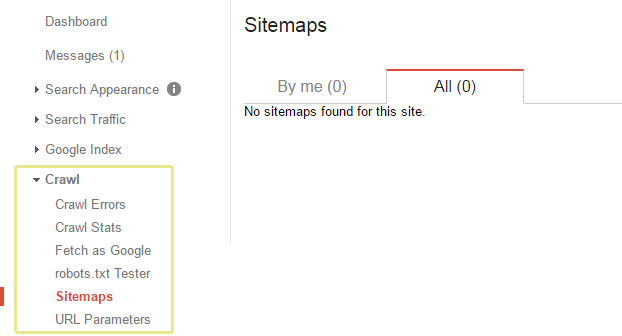 google search console sitemaps