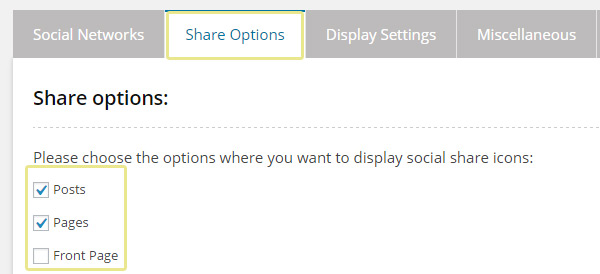 SocialPress share options