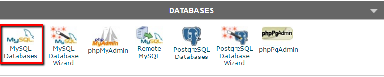 cPanel MySQL database overview
