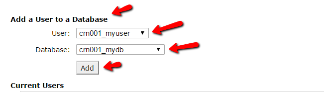 assign user to database