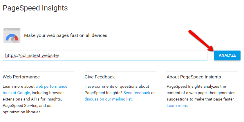 PageSpeed Insights Load Time analysis