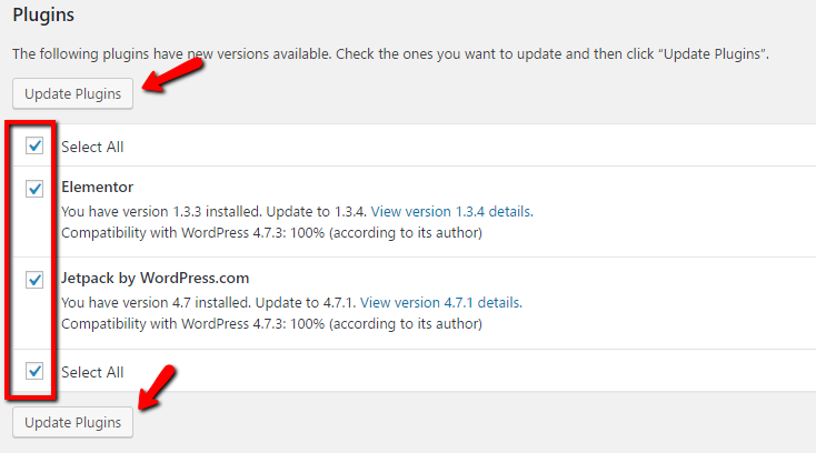Update all out of date WordPress plugins at once