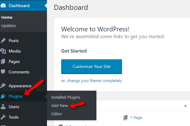 Add new WordPress plugin via plugin installer